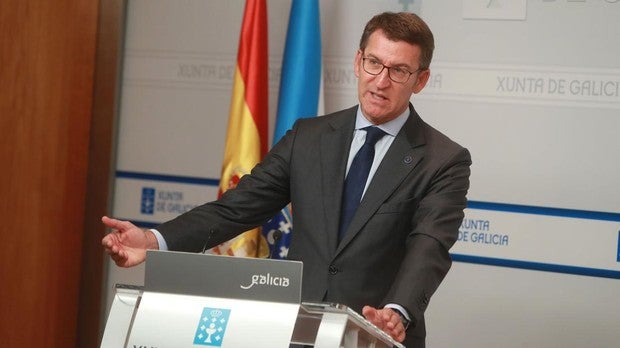 Núñez Feijóo, en la comparecencia tras la reunión semanal de su gobierno